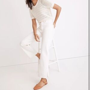 Madewell The Perfect Vintage Wide-Leg Crop Jean in Tile White ND538